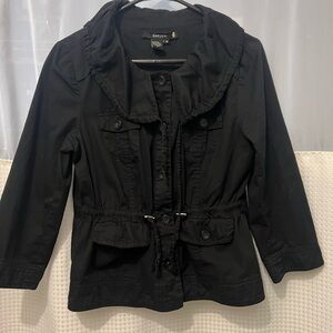 Darjoni Black lightweight Utility Jacket